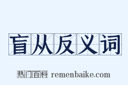 盲从反义词是什么意思的图片